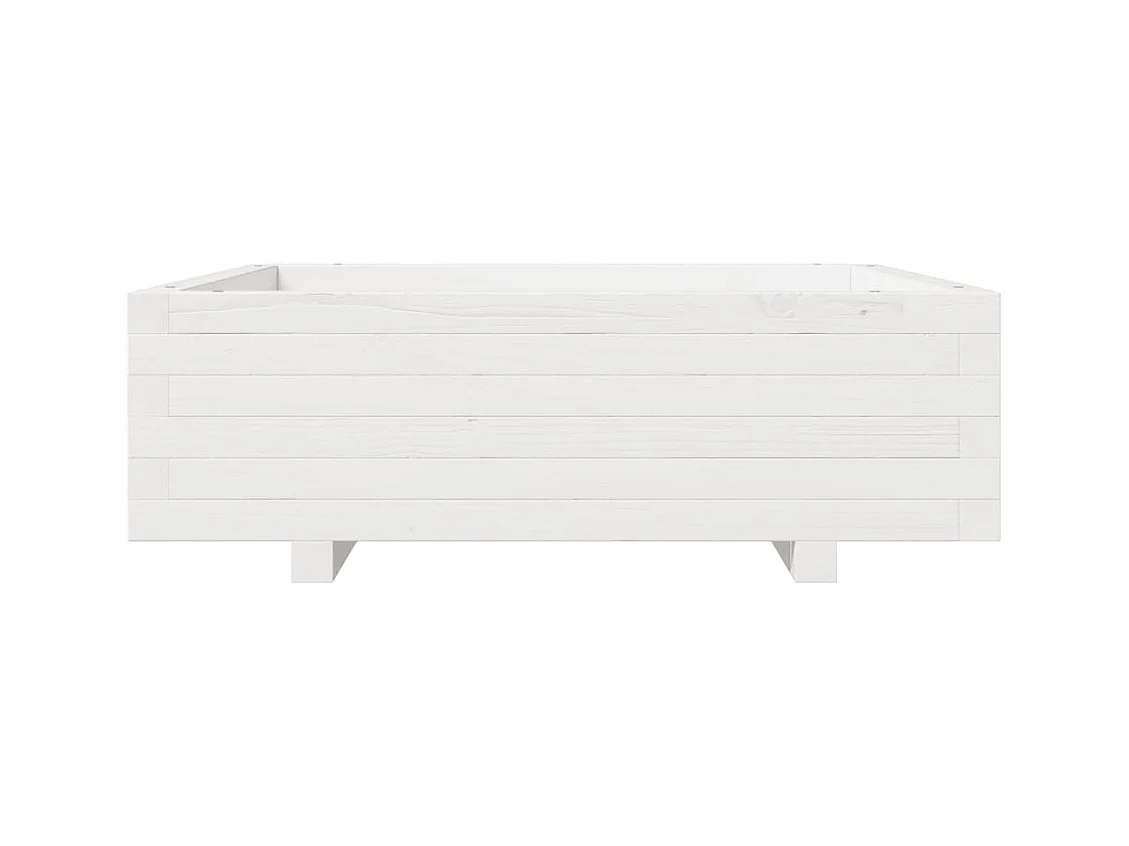 Jardinière bac lit surélevé bois blanche 80 x 80 x 45438 cm 02_0037893
