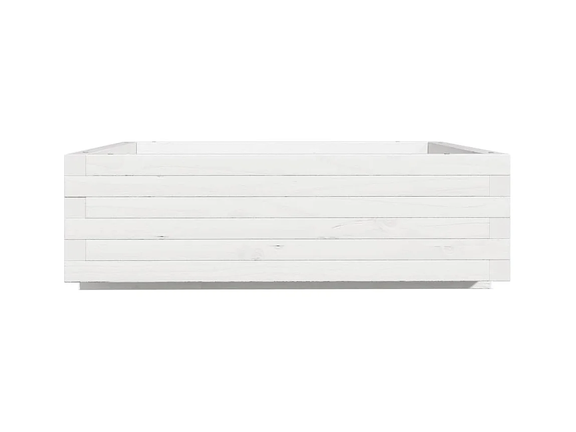 Jardinière bac lit surélevé bois blanche 80 x 80 x 45438 cm 02_0037893