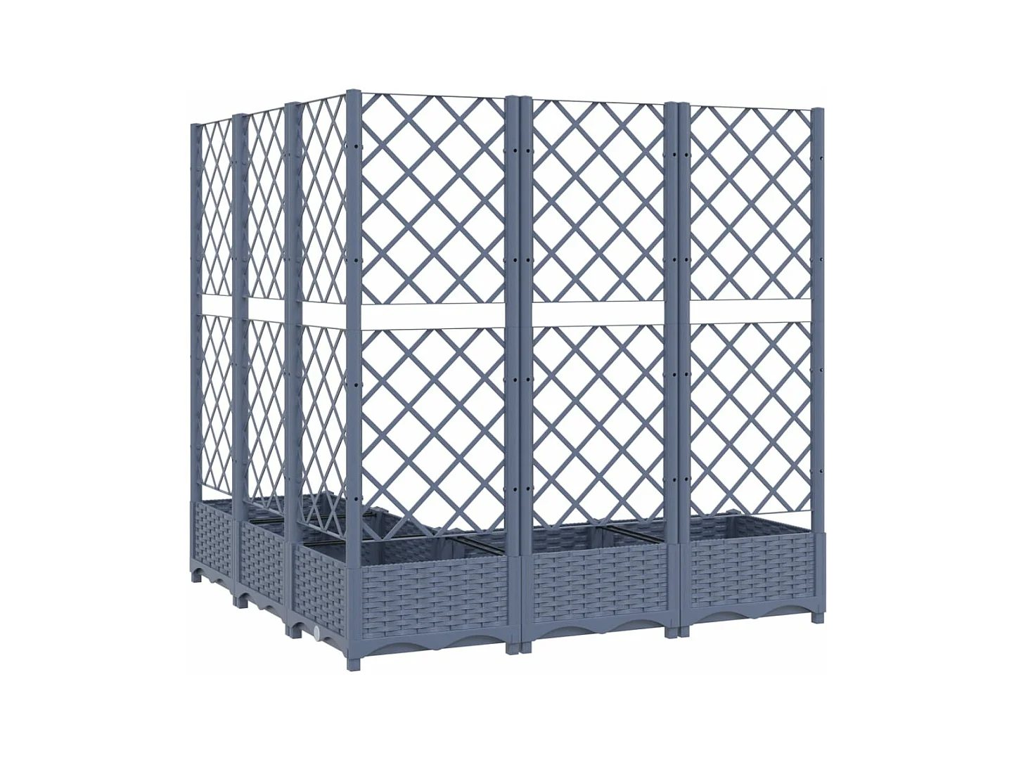 Jardinière bac lit surélevé grise 120 x 120 x 121.5 cm 02_0038223