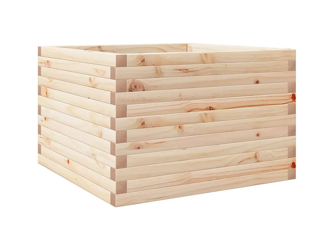 Jardinière bac lit surélevé bois marron 70 x 70 x 45.5 cm 02_0037814