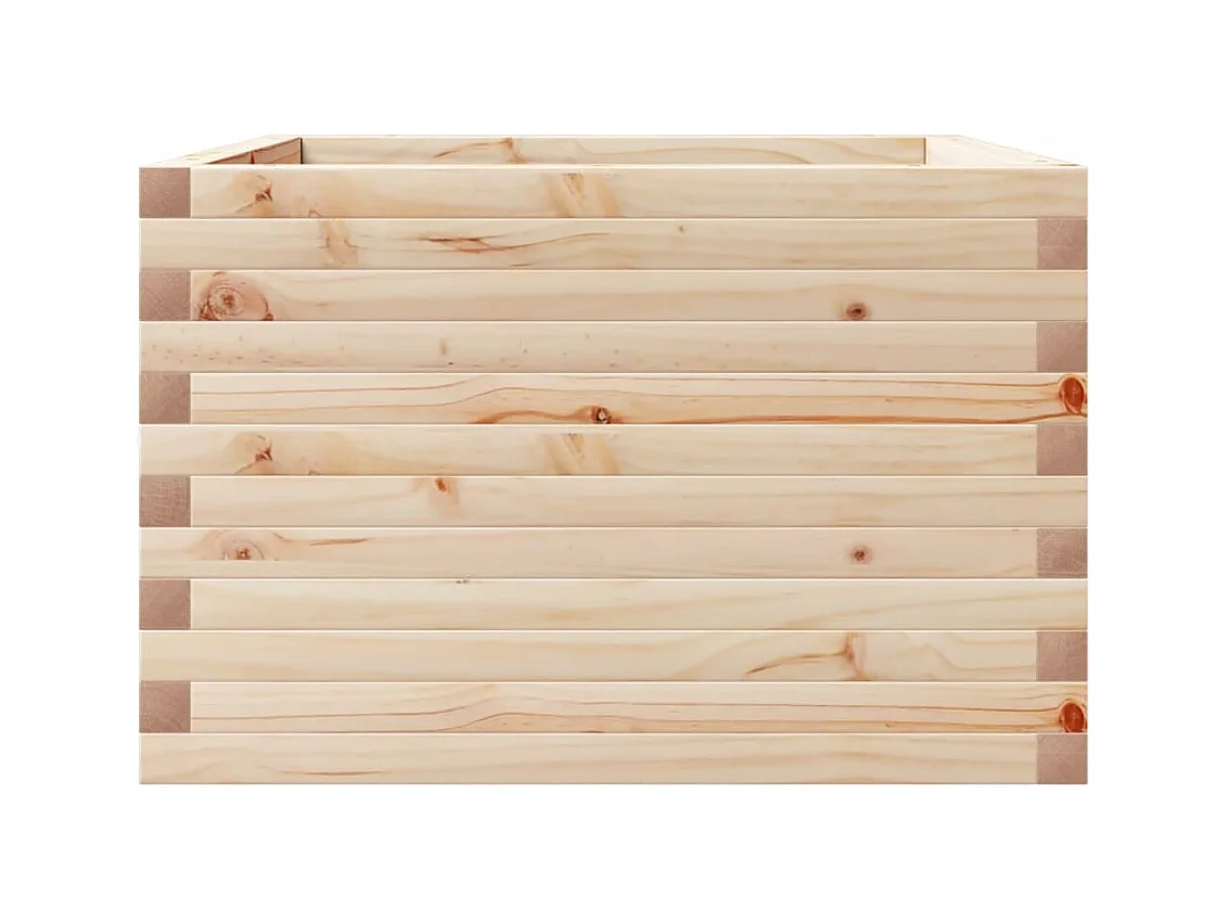 Jardinière bac lit surélevé bois marron 70 x 70 x 45.5 cm 02_0037814