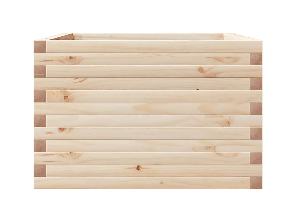 Jardinière bac lit surélevé bois marron 70 x 70 x 45.5 cm 02_0037814