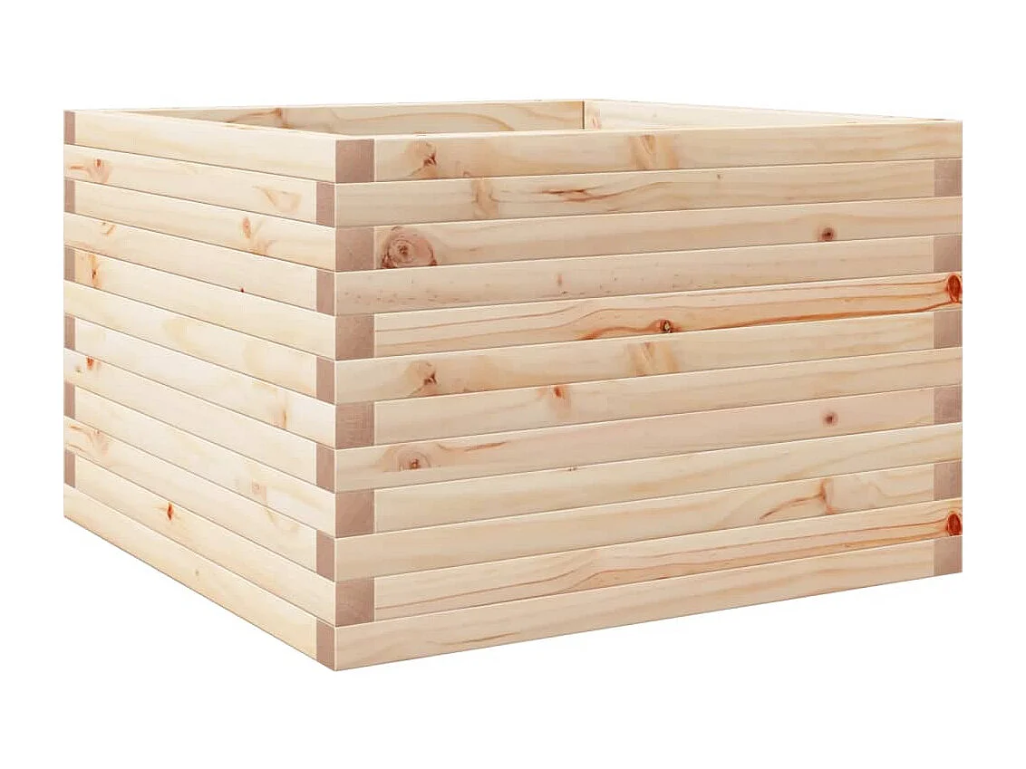 Vassoio per fioriera aiuola rialzata piante fiori terrazza giardino 70 x 70 x 45,5 cm legno di pino massiccio marrone 02_0037814