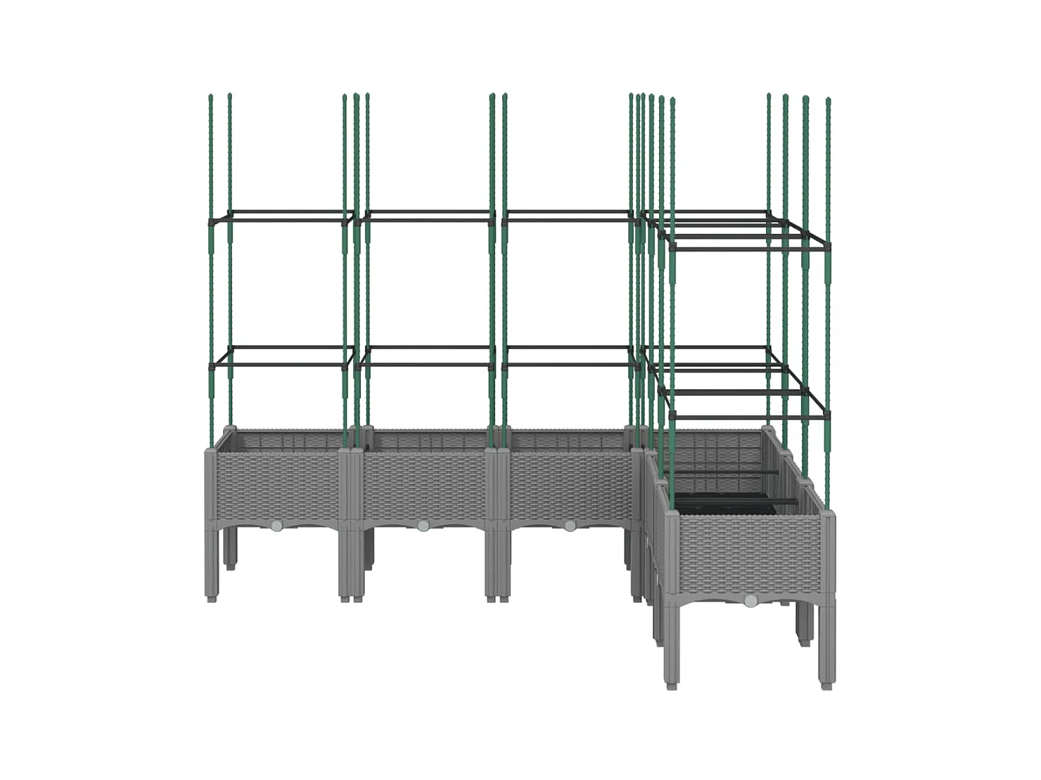 Jardinière bac lit surélevé grise 160 x 120 x 142 cm 02_0038348