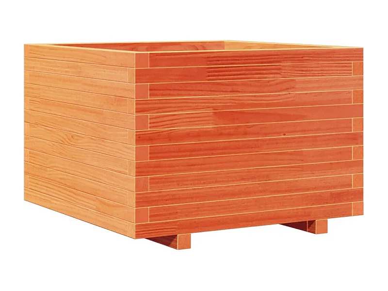 Jardinière bac lit surélevé bois marron 70 x 70 x 49.5 cm 02_0038493