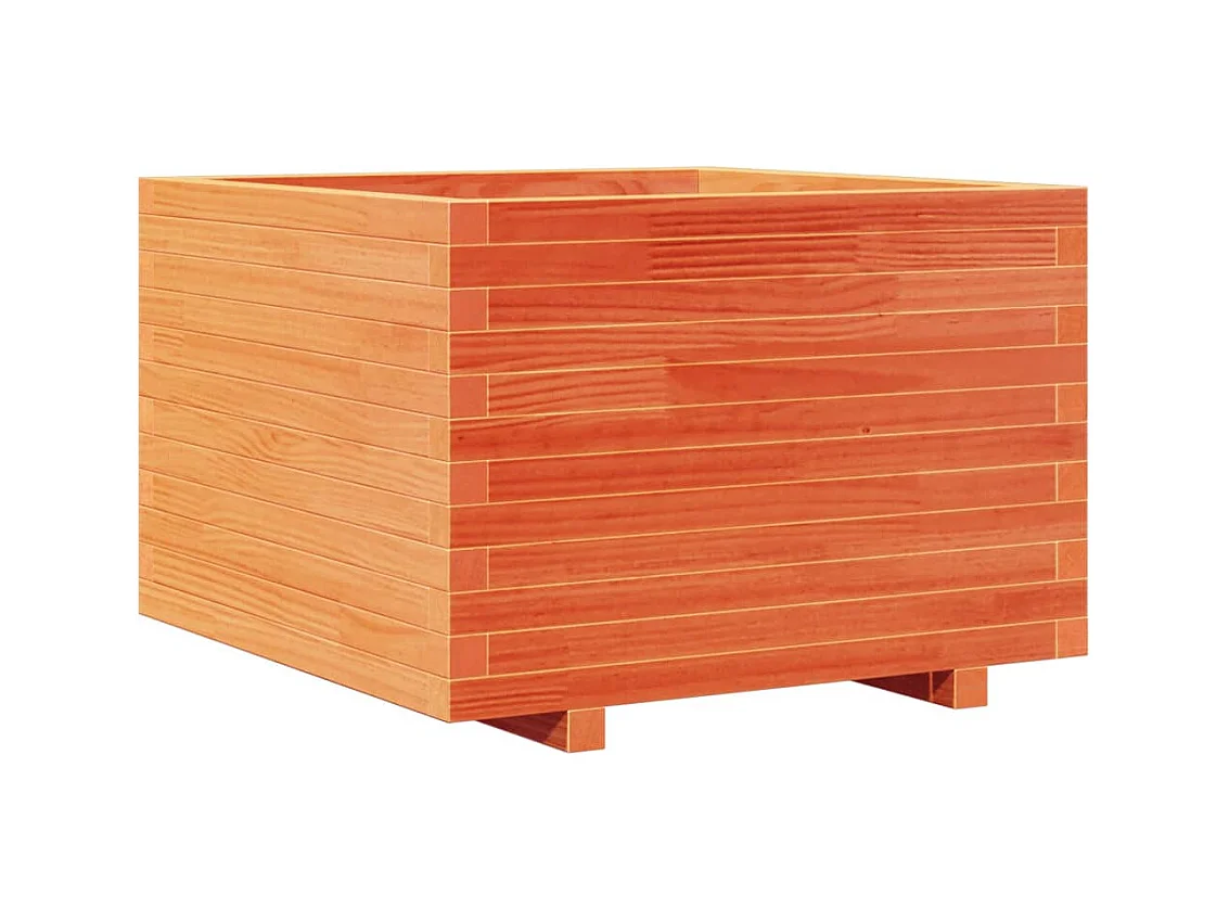 Jardinière bac lit surélevé bois marron 70 x 70 x 49.5 cm 02_0038493