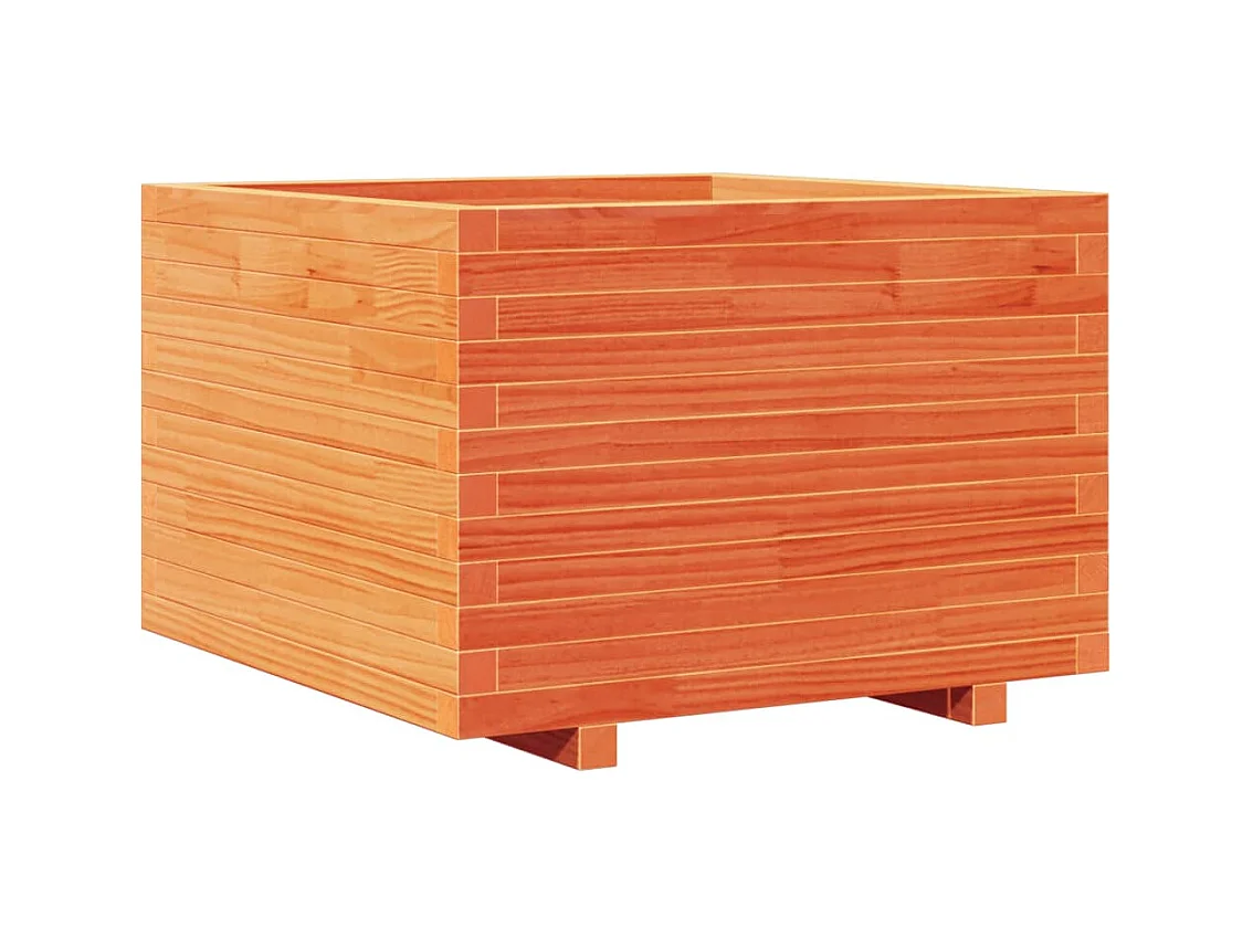 Jardinière bac lit surélevé bois marron 70 x 70 x 49.5 cm 02_0038493