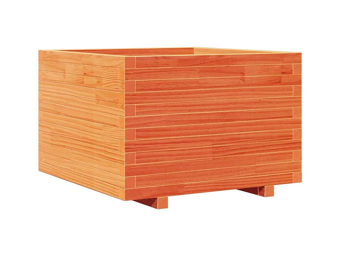 Jardinière bac lit surélevé bois marron 70 x 70 x 49.5 cm 02_0038493