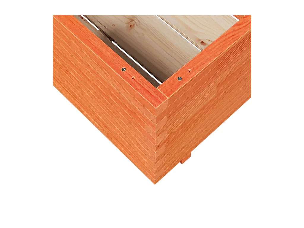 Jardinière bac lit surélevé bois marron 70 x 70 x 49.5 cm 02_0038493