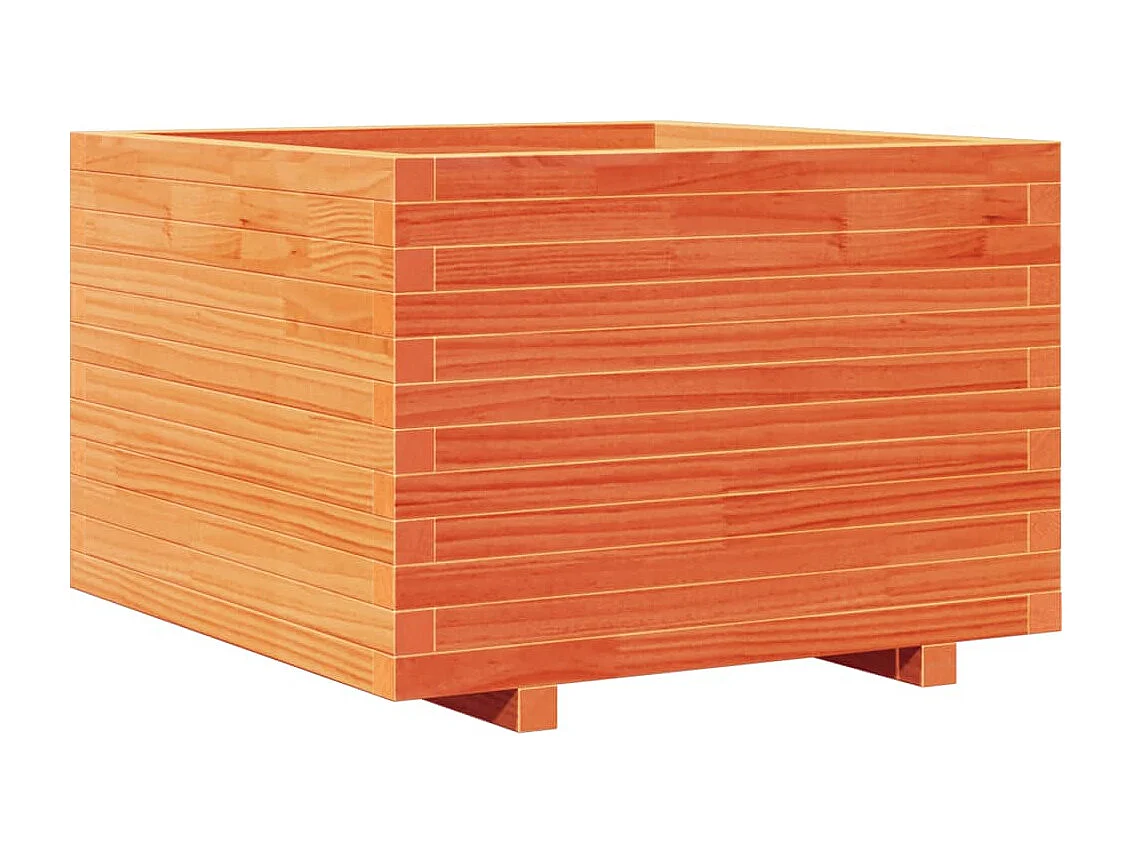 Vassoio per fioriera aiuola rialzata piante fiori terrazza giardino cera 70 x 70 x 49,5 cm legno di pino massiccio marrone 02_0038493