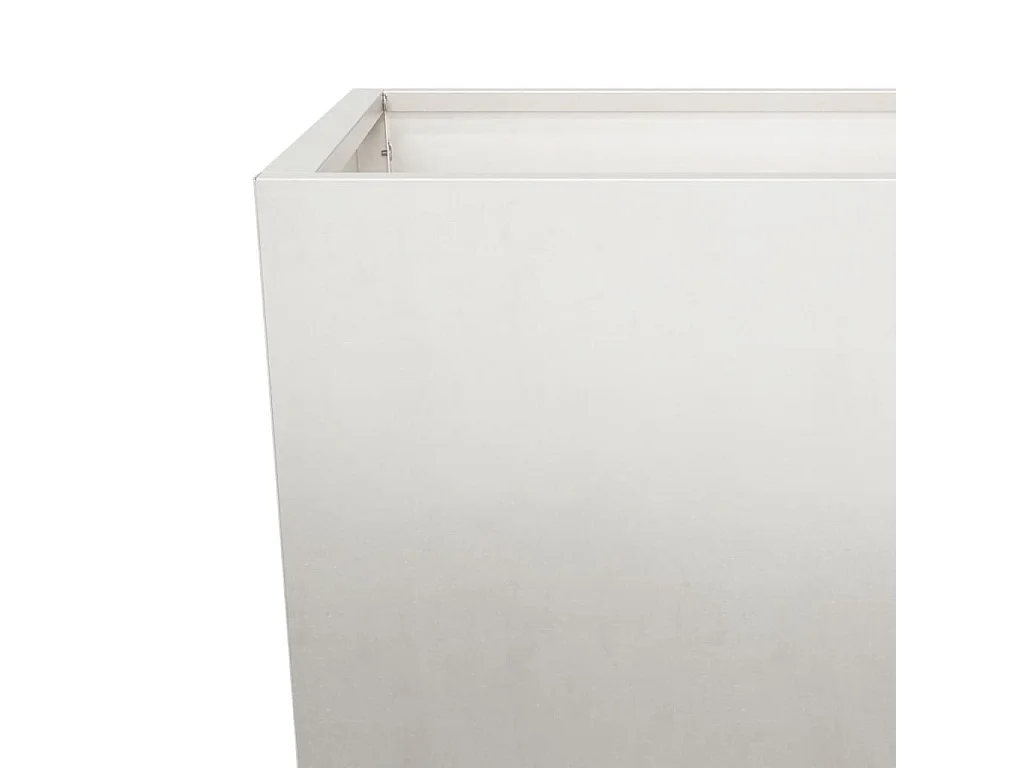 Bandeja para plantar plantas com canteiro elevado, flores, terraços de jardim, conjunto de 2 35 x 35 x 75 cm aço inoxidável cinza claro 02_0038944