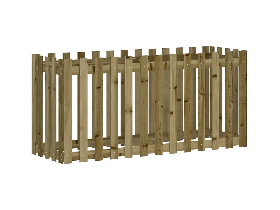 Jardinière bac lit surélevé bois marron 150 x 50 x 70 cm 02_0039813