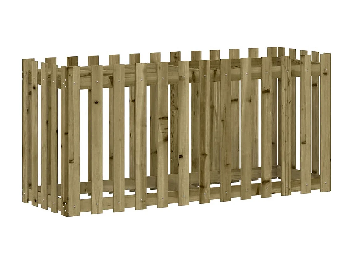 Jardinière bac lit surélevé bois marron 150 x 50 x 70 cm 02_0039813