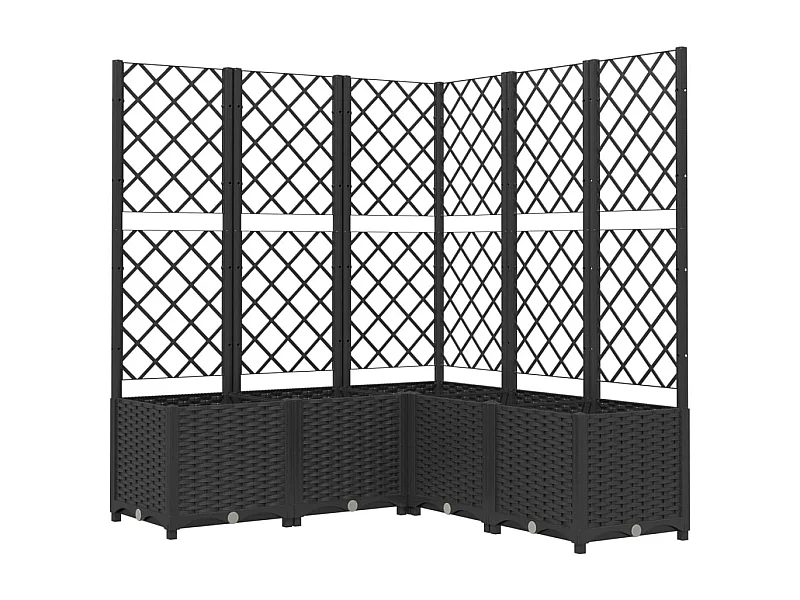 Jardinière bac lit surélevé noire 120 x 120 x 136 cm 02_0038229