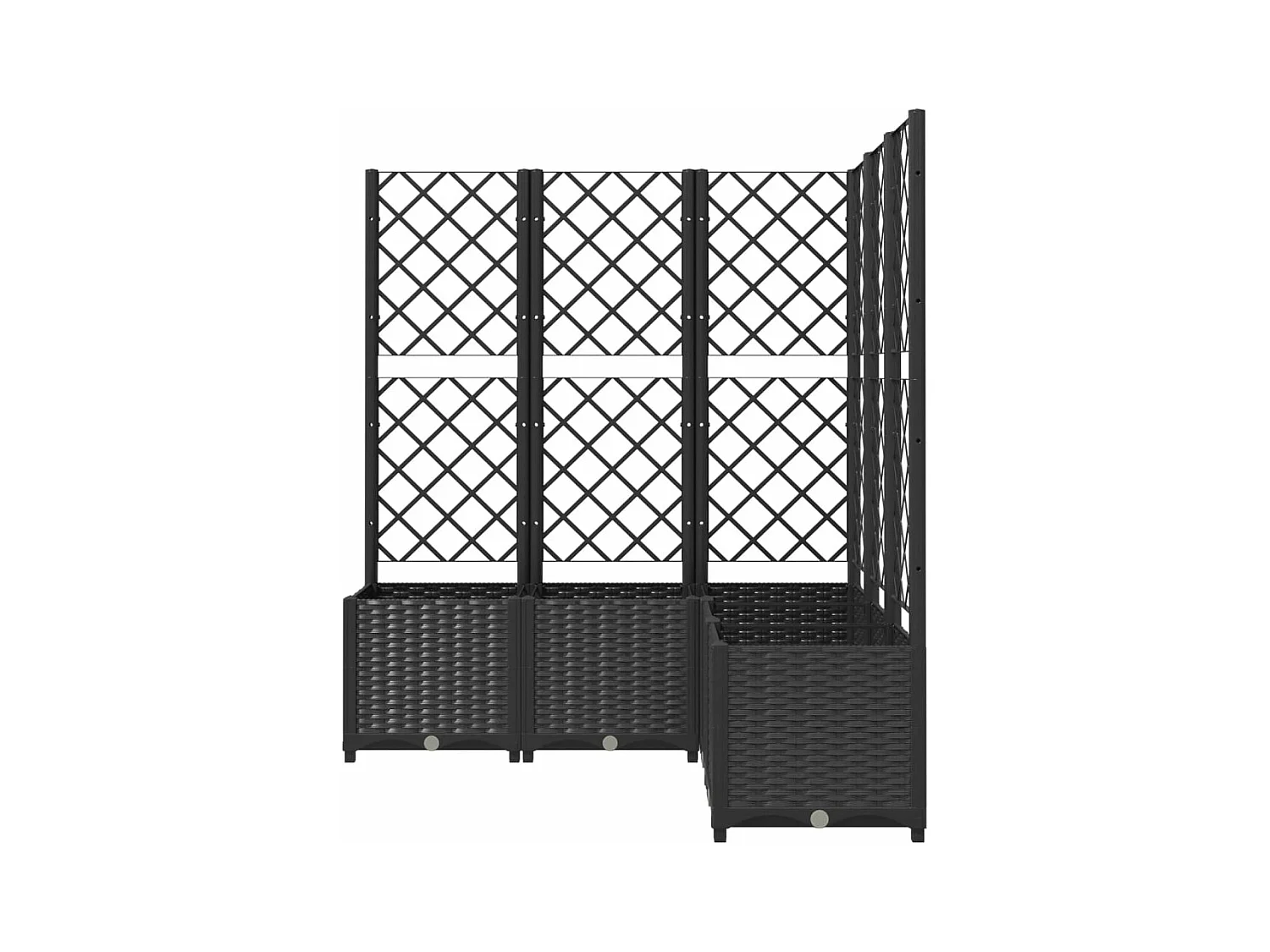 Jardinière bac lit surélevé noire 120 x 120 x 136 cm 02_0038229