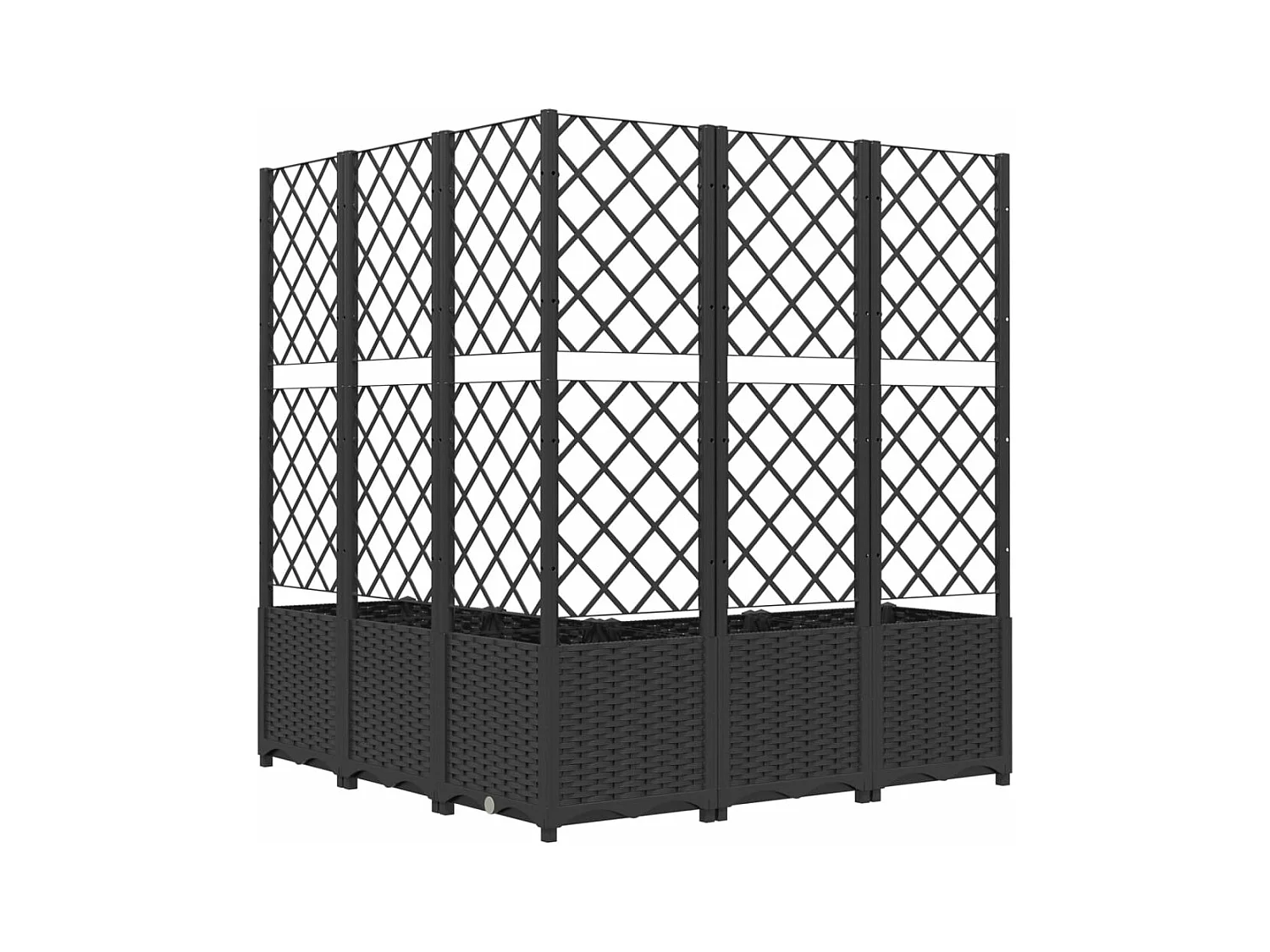 Jardinière bac lit surélevé noire 120 x 120 x 136 cm 02_0038229