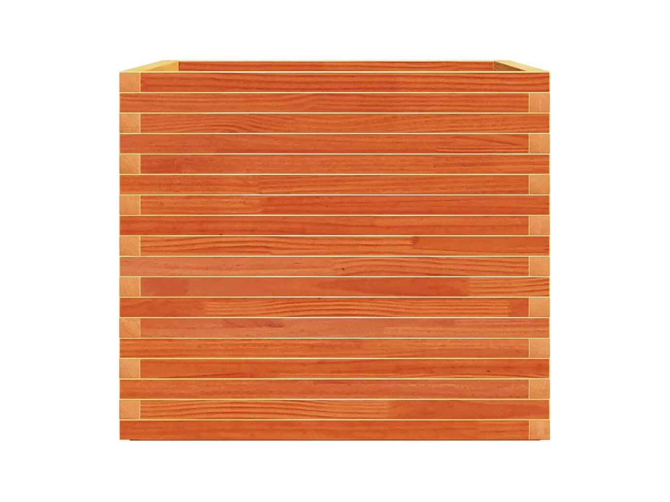 Macetero bancal elevado plantas flores terraza jardín cera 80 x 80 x 72 cm madera maciza de pino marrón 02_0038505