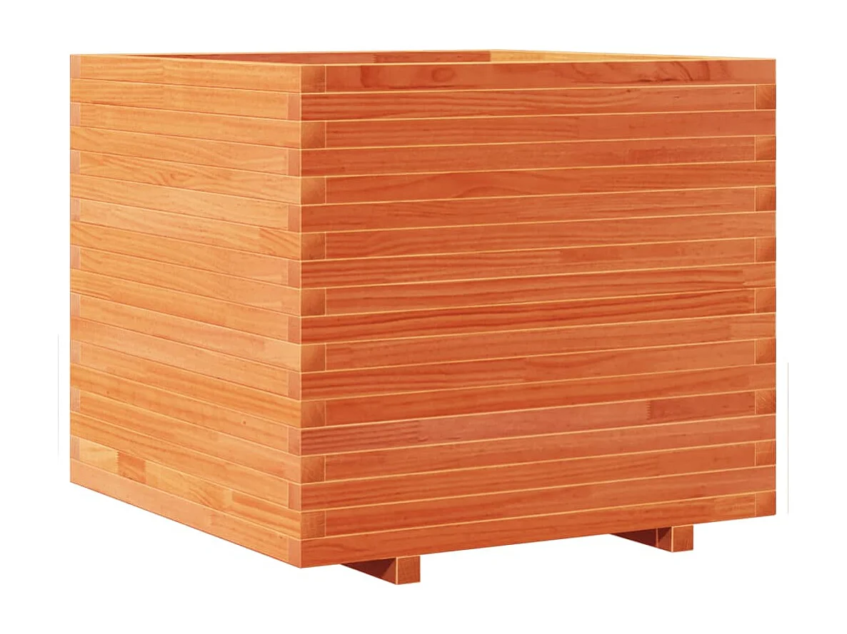 Vassoio per fioriera aiuola rialzata piante fiori terrazza giardino cera 80 x 80 x 72 cm legno di pino massiccio marrone 02_0038505