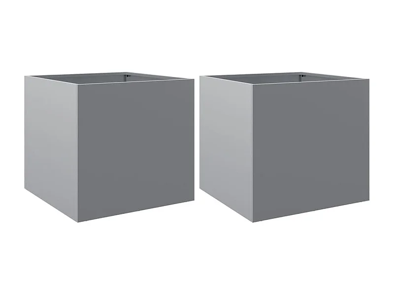 Jardinière bac lit surélevé argenté 49 x 47 x 46 cm 02_0039013