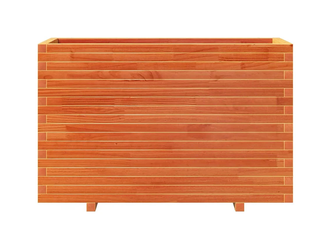 Bandeja para plantas canteiro elevado plantas flores terraço jardim cera 110 x 40 x 72,5 cm madeira maciça de pinho marrom 02_0038437