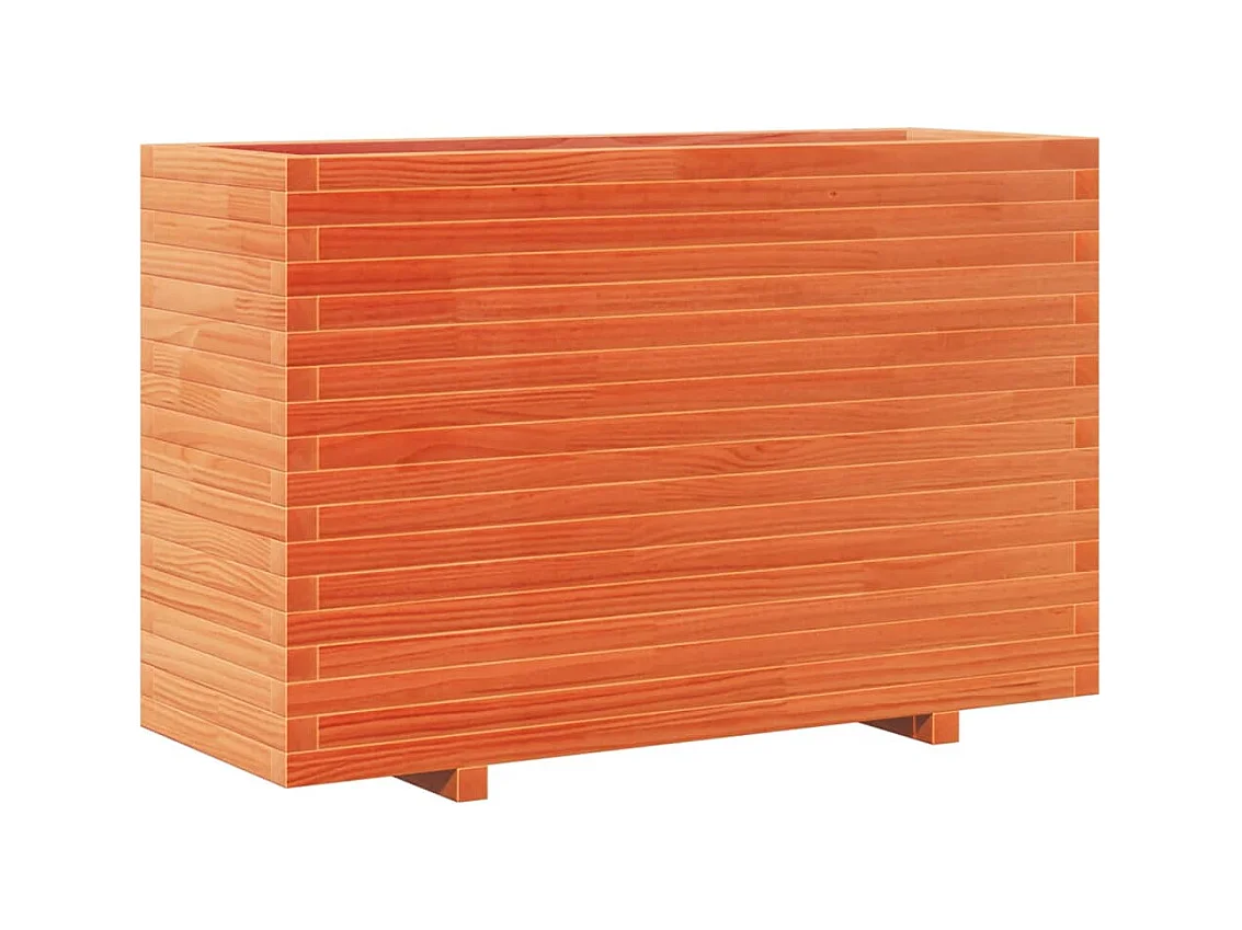 Bandeja para plantas canteiro elevado plantas flores terraço jardim cera 110 x 40 x 72,5 cm madeira maciça de pinho marrom 02_0038437