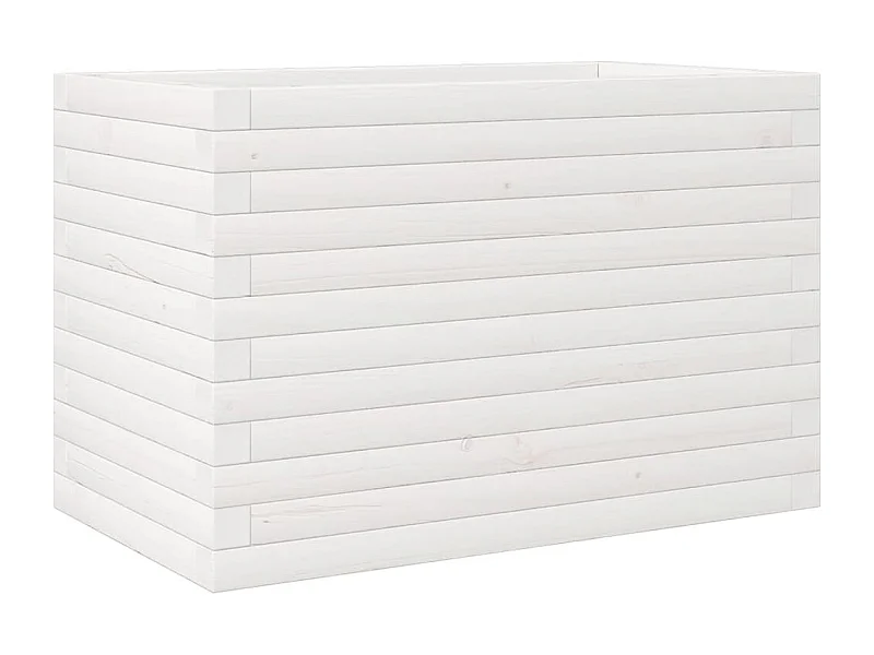 Macetero bancal elevado plantas flores terraza jardín 70 x 40 x 45,5 cm madera maciza de pino blanco 02_0037779