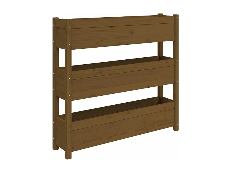 Jardinière bac lit surélevé bois marron 112 x 25 x 104.5 cm 02_0037396
