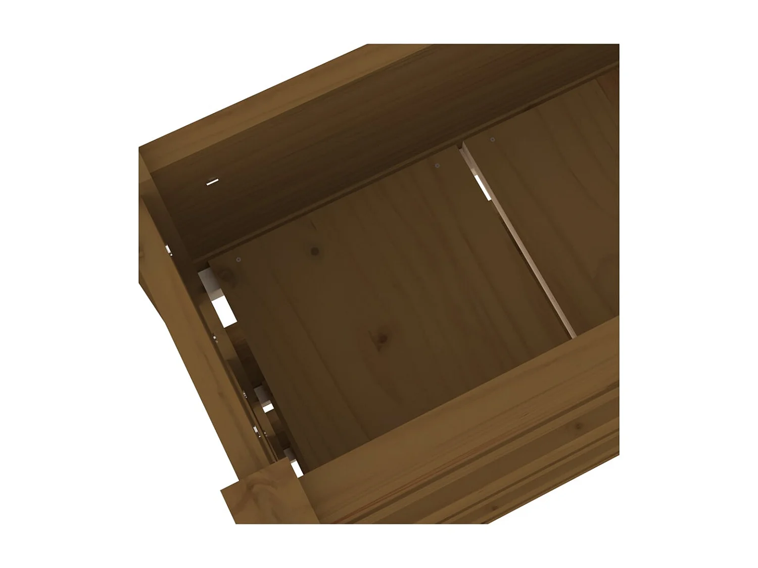 Vassoio per fioriera aiuola rialzata piante fiori terrazza giardino 112 x 25 x 104,5 cm legno massello di pino marrone 02_0037396