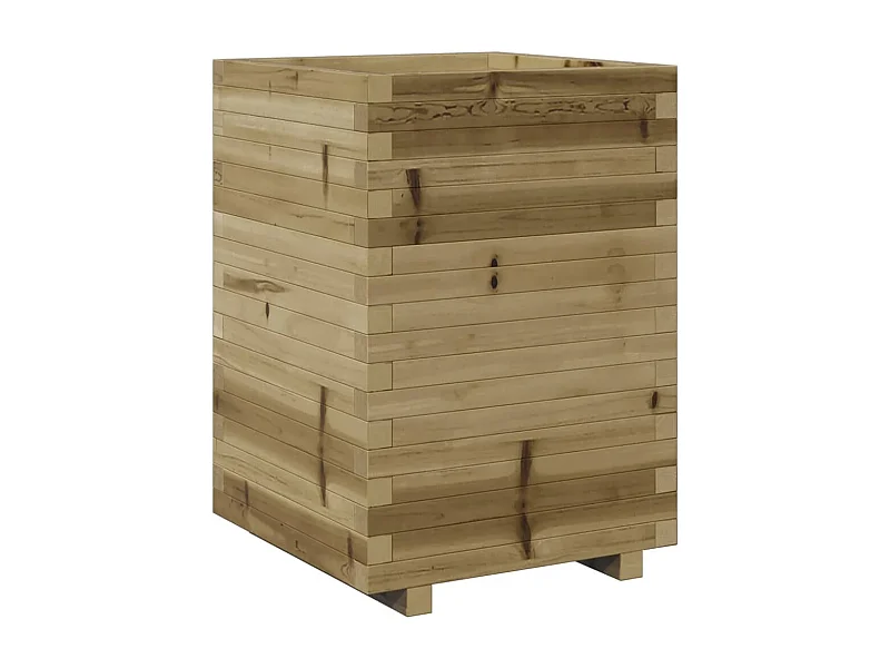 Vassoio per fioriera aiuola rialzata piante fiori terrazza giardino 50 x 50 x 72,5 cm legno di pino impregnato marrone 02_0037679