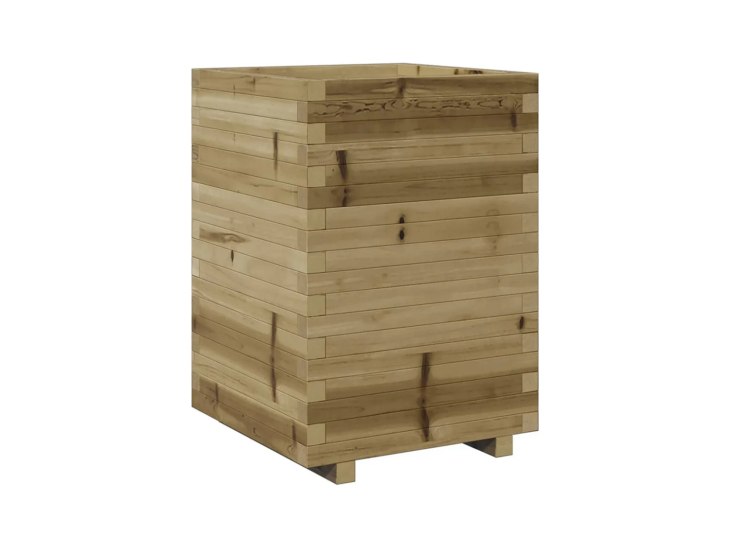 Jardinière bac lit surélevé bois marron 50 x 50 x 72.5 cm 02_0037679