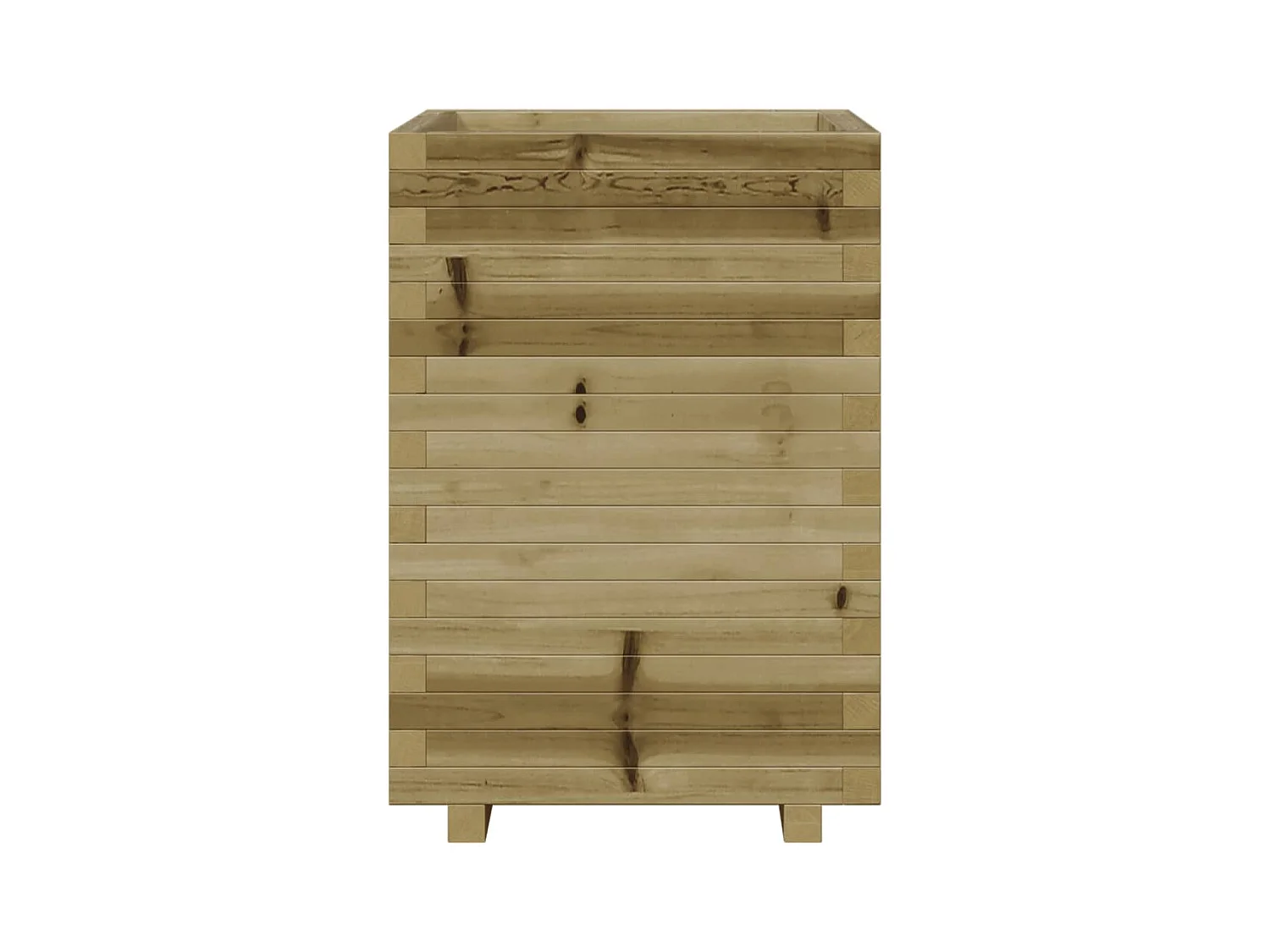 Jardinière bac lit surélevé bois marron 50 x 50 x 72.5 cm 02_0037679