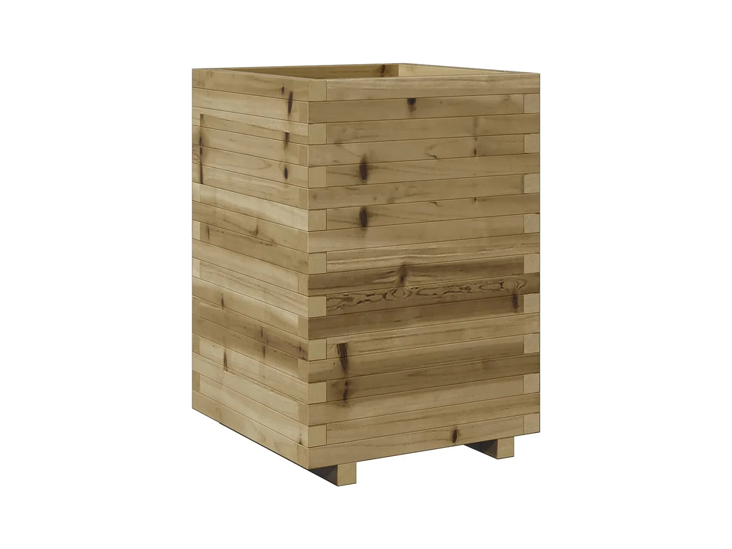 Jardinière bac lit surélevé bois marron 50 x 50 x 72.5 cm 02_0037679