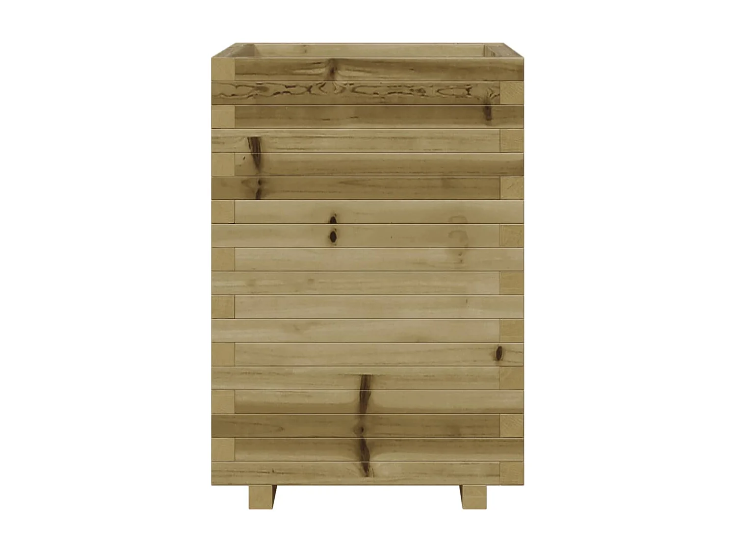 Vassoio per fioriera aiuola rialzata piante fiori terrazza giardino 50 x 50 x 72,5 cm legno di pino impregnato marrone 02_0037679