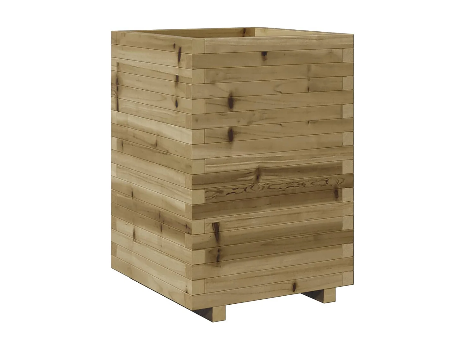 Vassoio per fioriera aiuola rialzata piante fiori terrazza giardino 50 x 50 x 72,5 cm legno di pino impregnato marrone 02_0037679