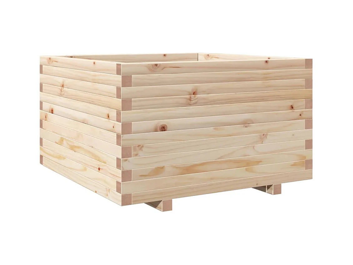 Vassoio per fioriera aiuola rialzata piante fiori terrazza giardino 80 x 80 x 49,5 cm legno di pino massiccio marrone 02_0037919