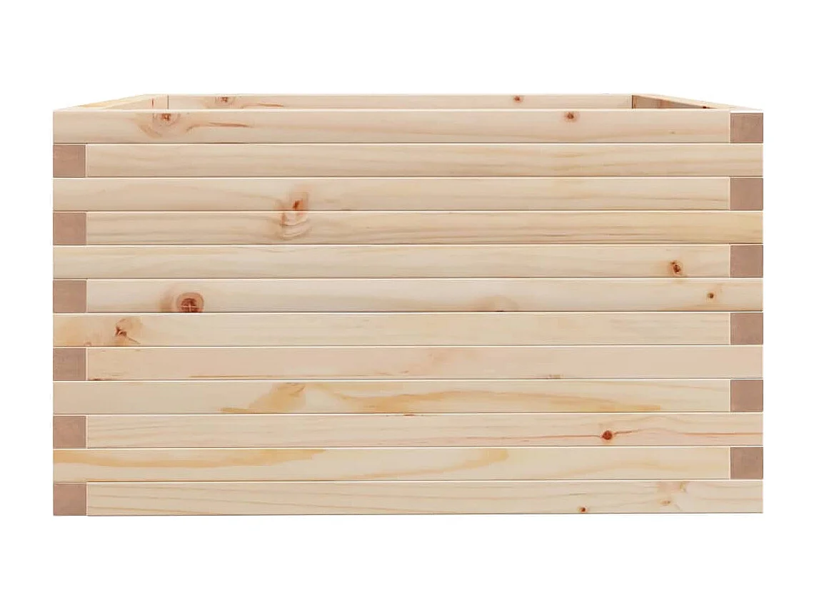 Vassoio per fioriera aiuola rialzata piante fiori terrazza giardino 80 x 80 x 49,5 cm legno di pino massiccio marrone 02_0037919