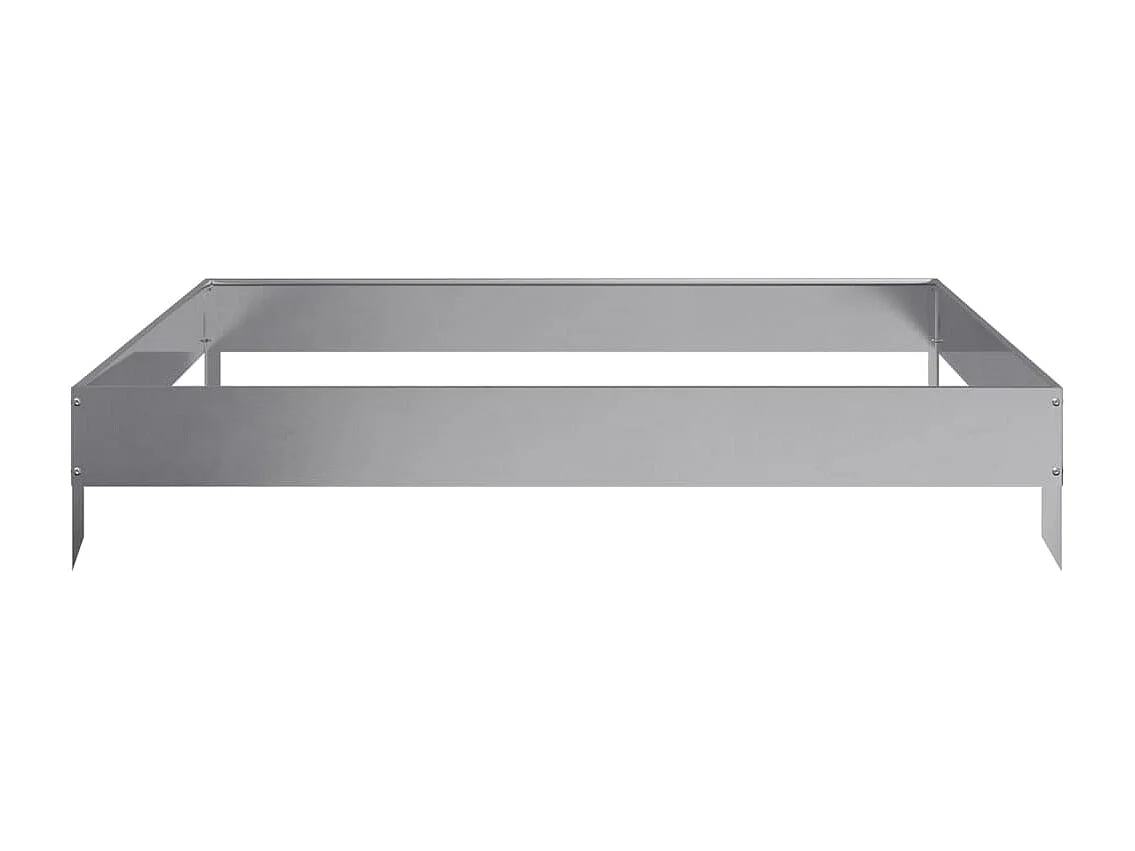 Jardinera elevada para plantas y flores terraza jardín 100 x 100 x 18,5 cm acero inoxidable color plata 02_0039260