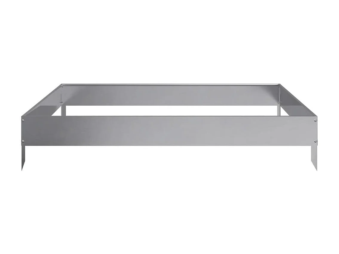 Jardinera elevada para plantas y flores terraza jardín 100 x 100 x 18,5 cm acero inoxidable color plata 02_0039260