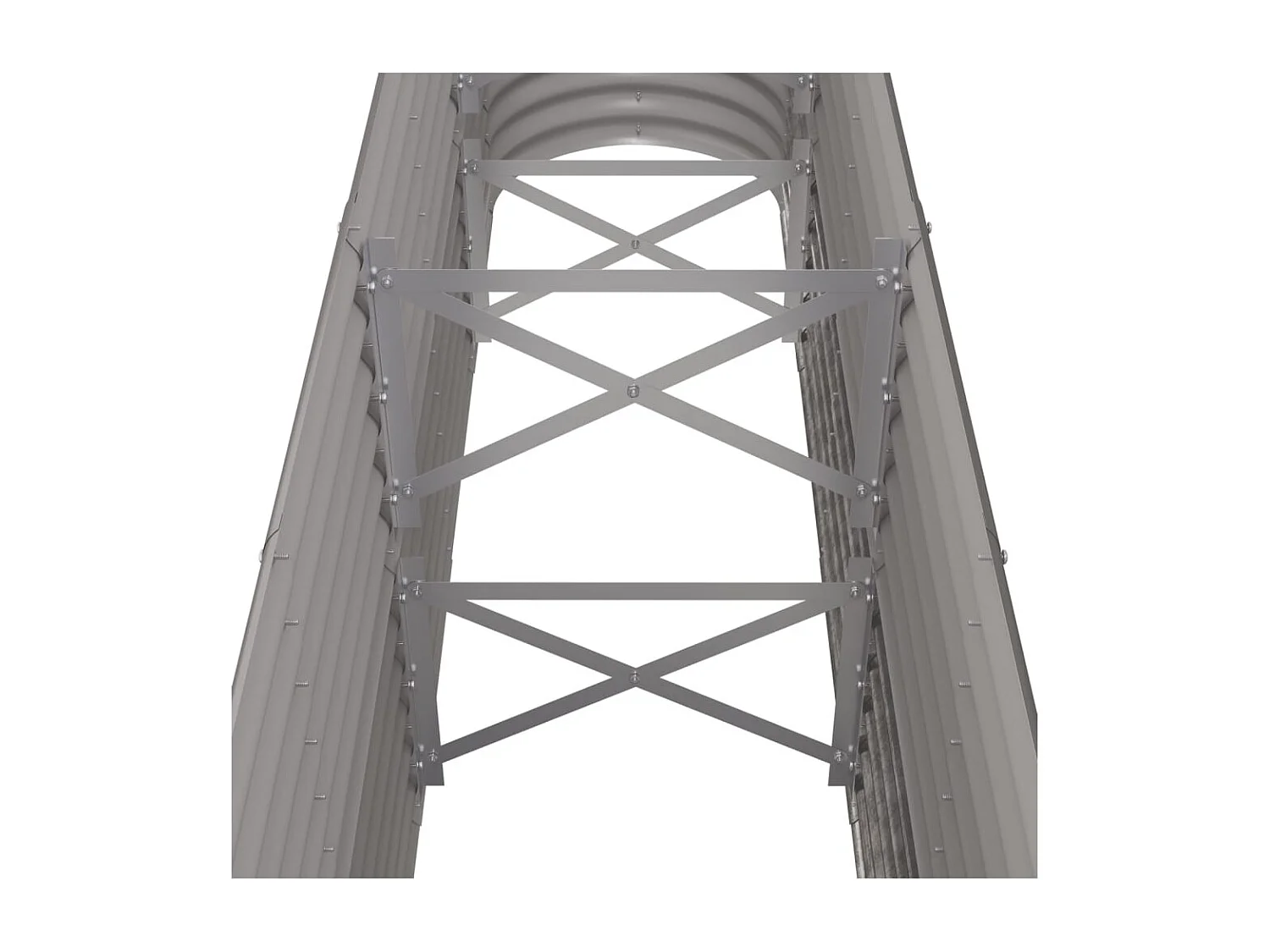 Jardinière bac lit surélevé grise 260 x 40 x 68 cm 02_0039620