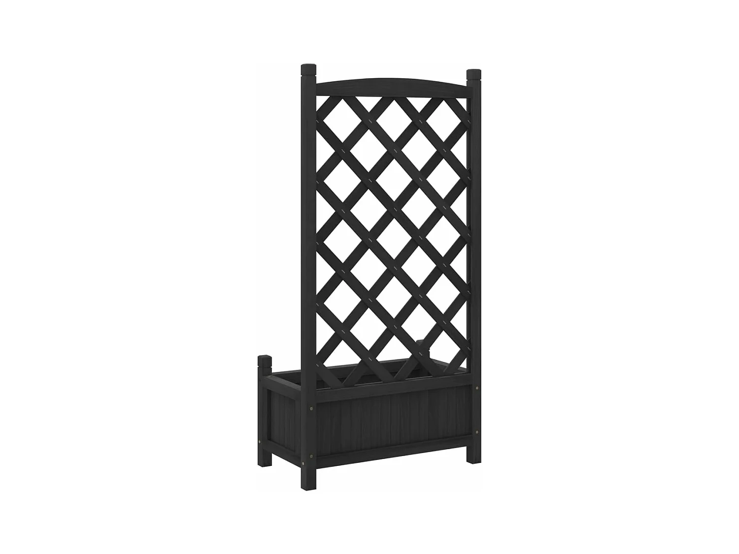 Jardinière bac lit surélevé bois marron 55 x 29.5 x 110 cm 02_0038334