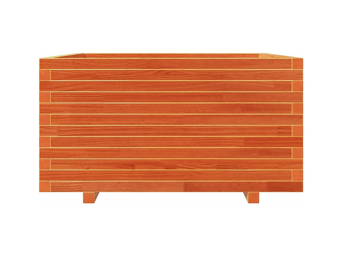 Jardinière bac lit surélevé bois marron 90 x 90 x 49.5 cm 02_0038530