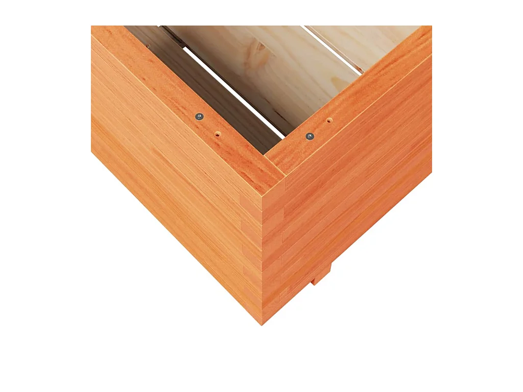 Jardinière bac lit surélevé bois marron 90 x 90 x 49.5 cm 02_0038530