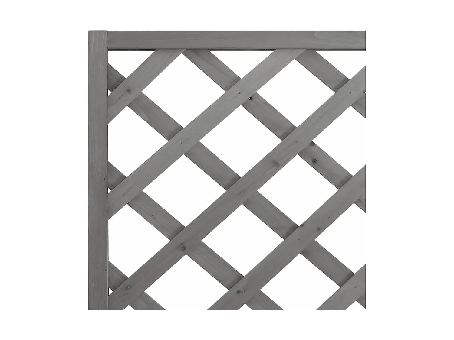 Macetero bancal elevado plantas flores terraza jardín con enrejado de madera maciza de abeto gris 02_0038325