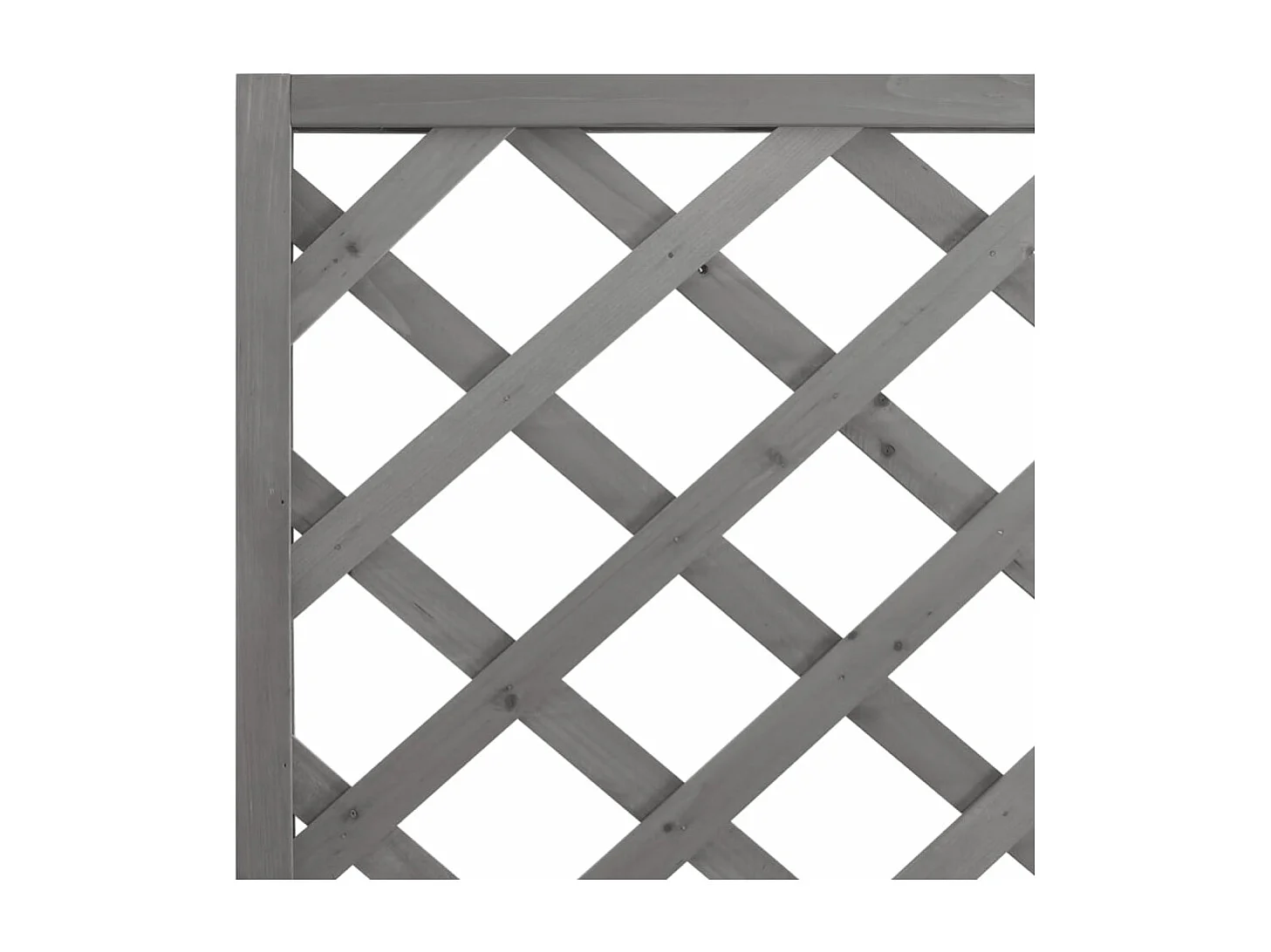 Macetero bancal elevado plantas flores terraza jardín con enrejado de madera maciza de abeto gris 02_0038325