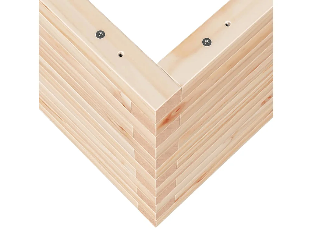 Vassoio per fioriera aiuola rialzata piante fiori terrazza giardino 70 x 40 x 45,5 cm legno di pino massiccio marrone 02_0037778