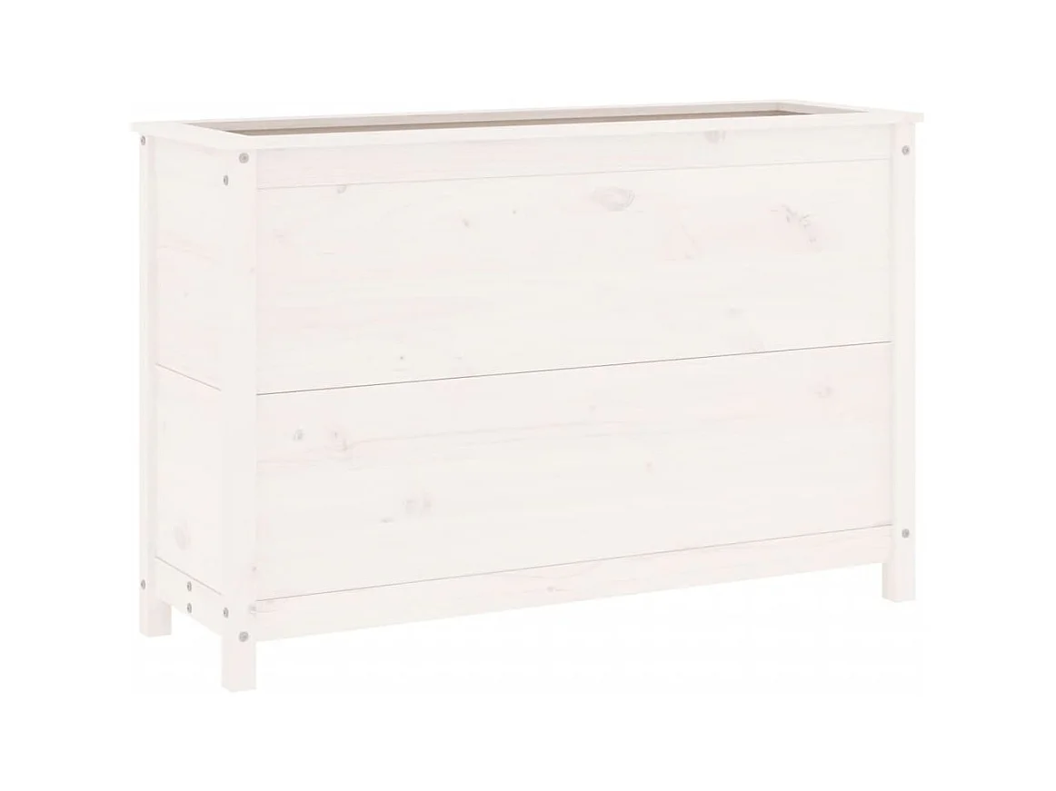 Jardinière bac lit surélevé bois blanche 119.5 x 40 x 78 cm 02_0039326