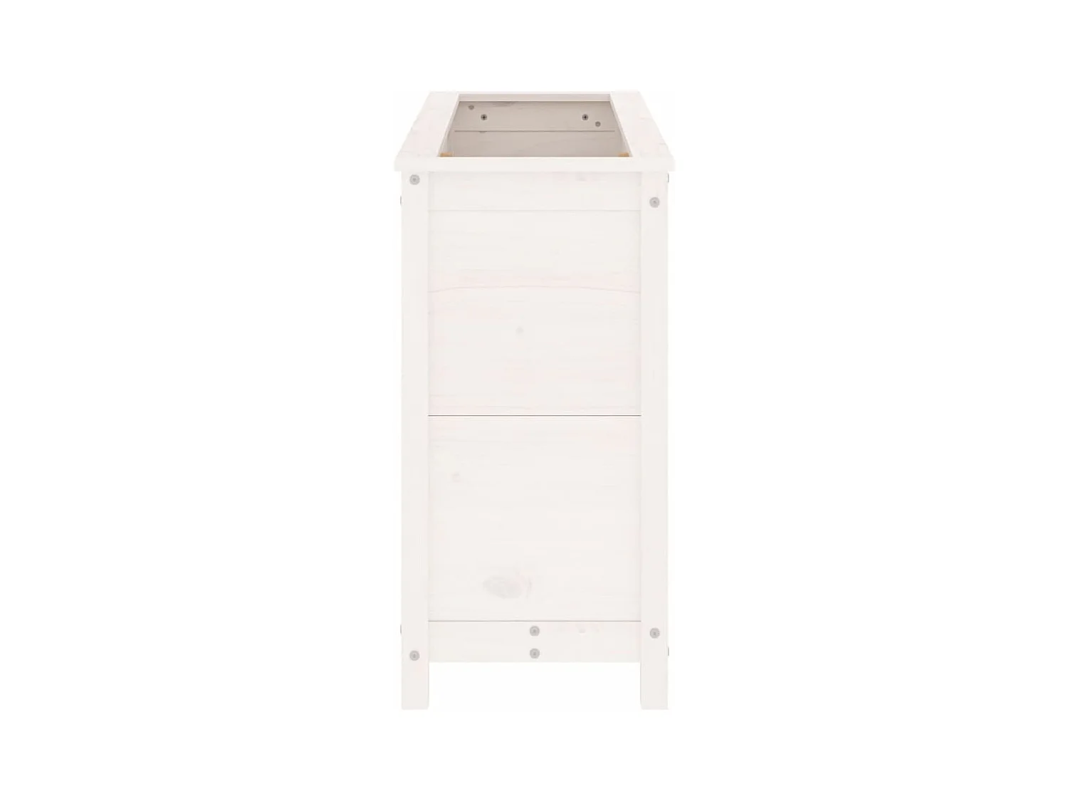 Jardinière bac lit surélevé bois blanche 119.5 x 40 x 78 cm 02_0039326