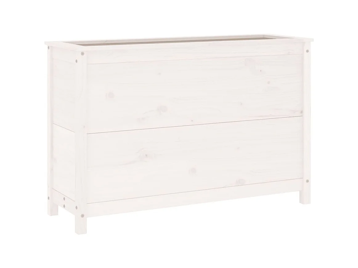Jardinière bac lit surélevé bois blanche 119.5 x 40 x 78 cm 02_0039326