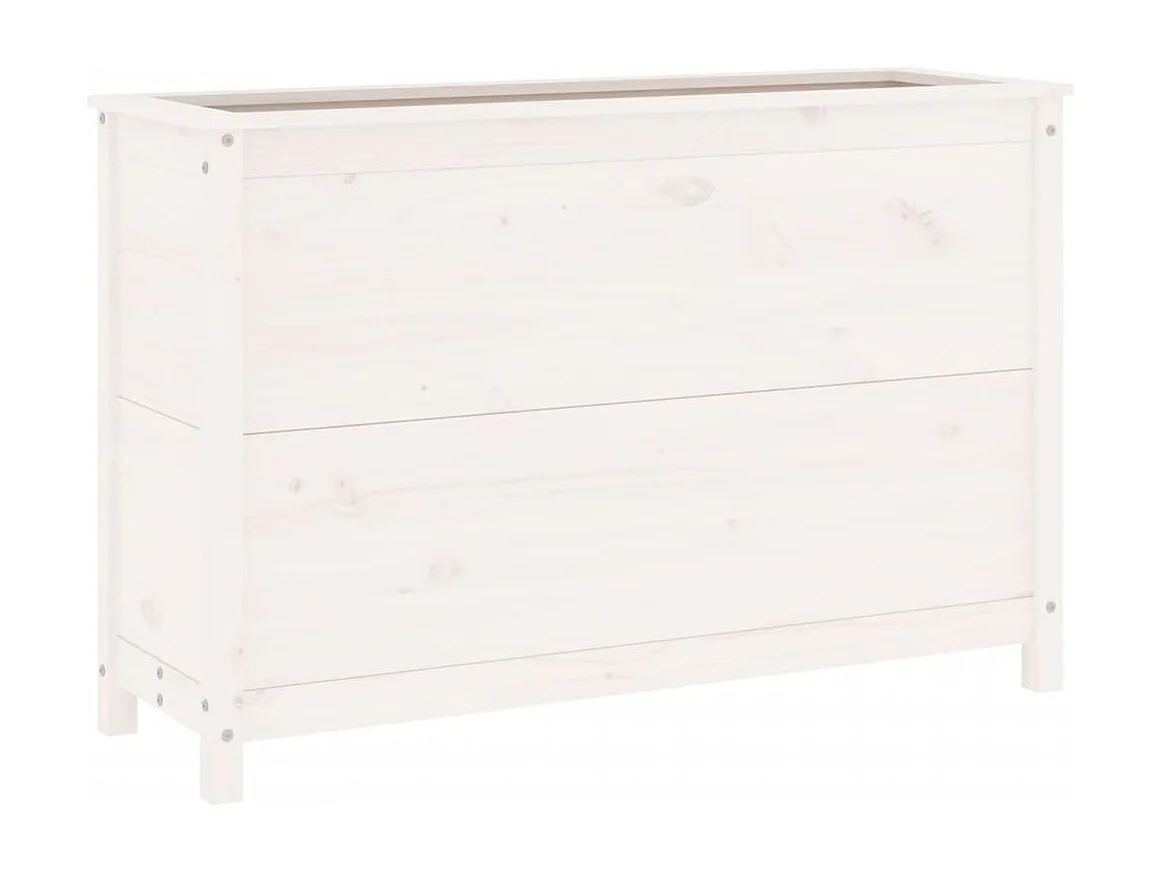 Jardinière bac lit surélevé bois blanche 119.5 x 40 x 78 cm 02_0039326