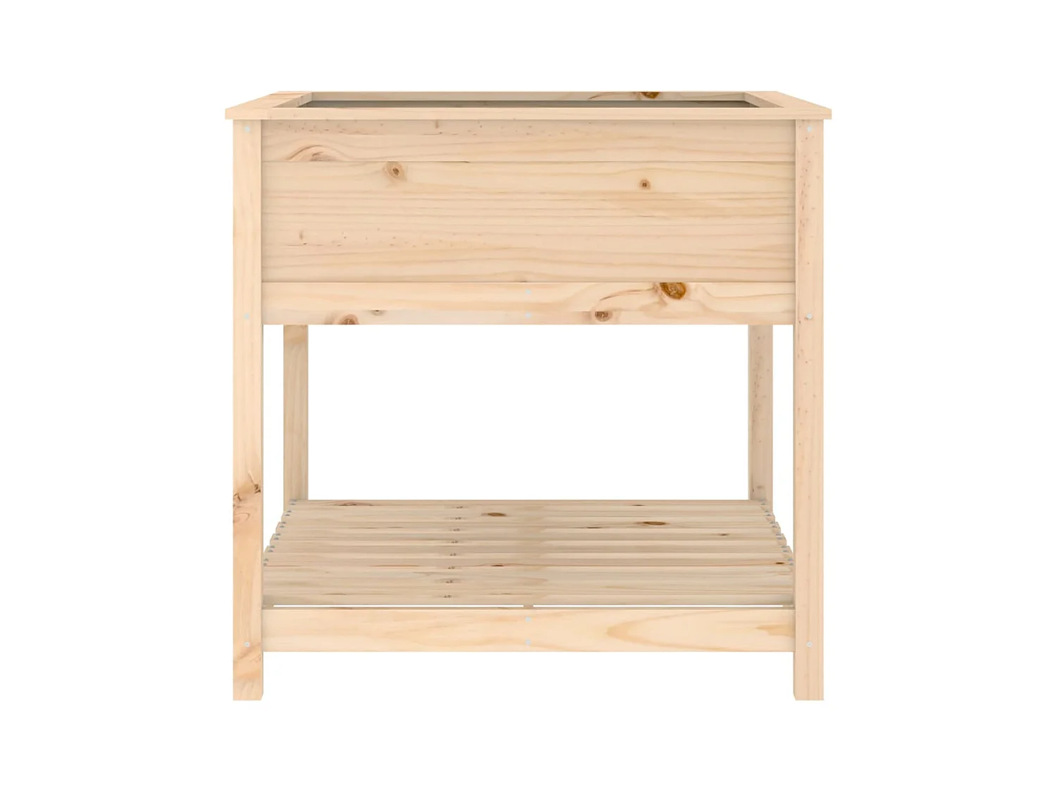 Jardinière bac lit surélevé bois marron 82.5 x 82.5 x 81 cm 02_0038409